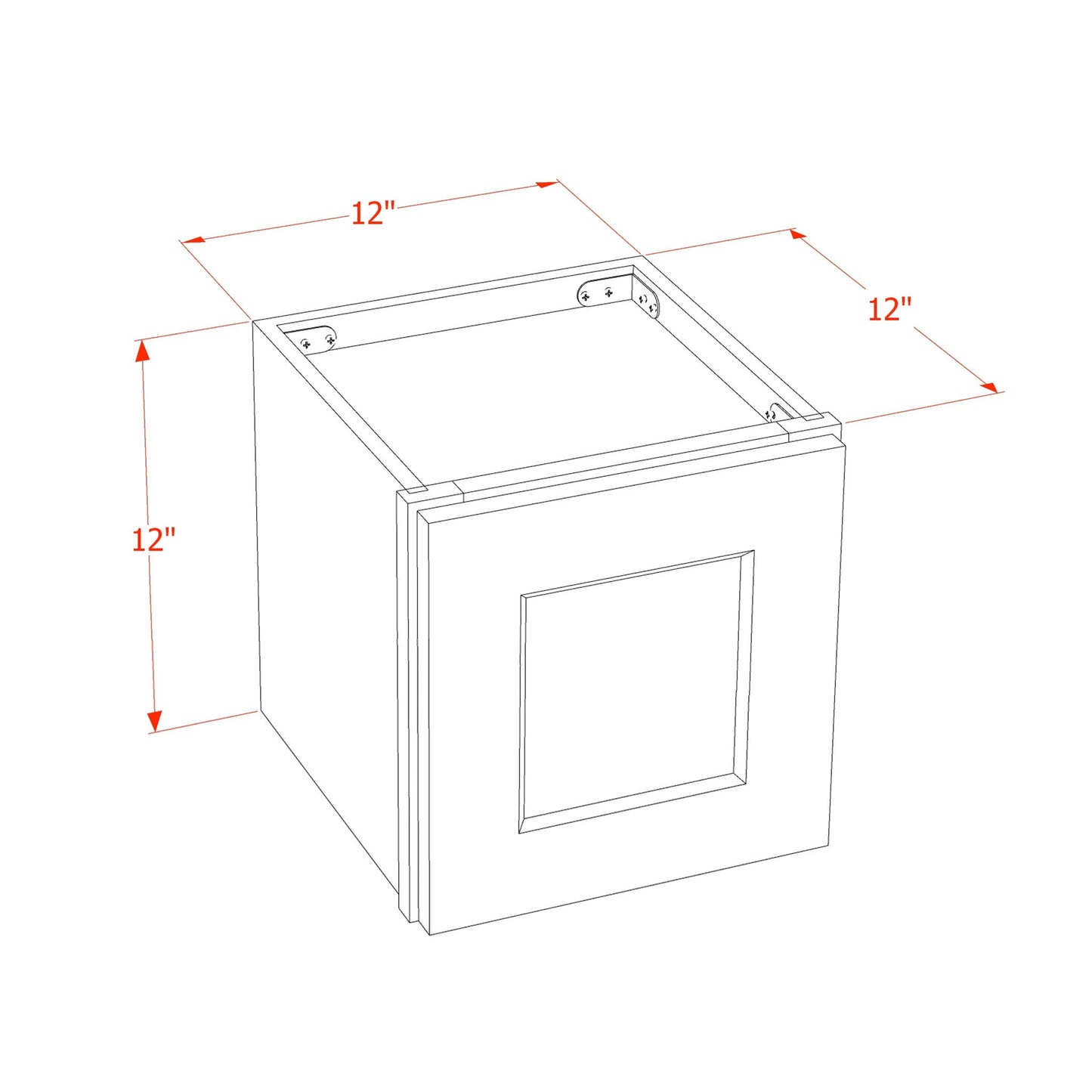 Quik Cabinets W1212 Tallis Swan White - Dimensions
