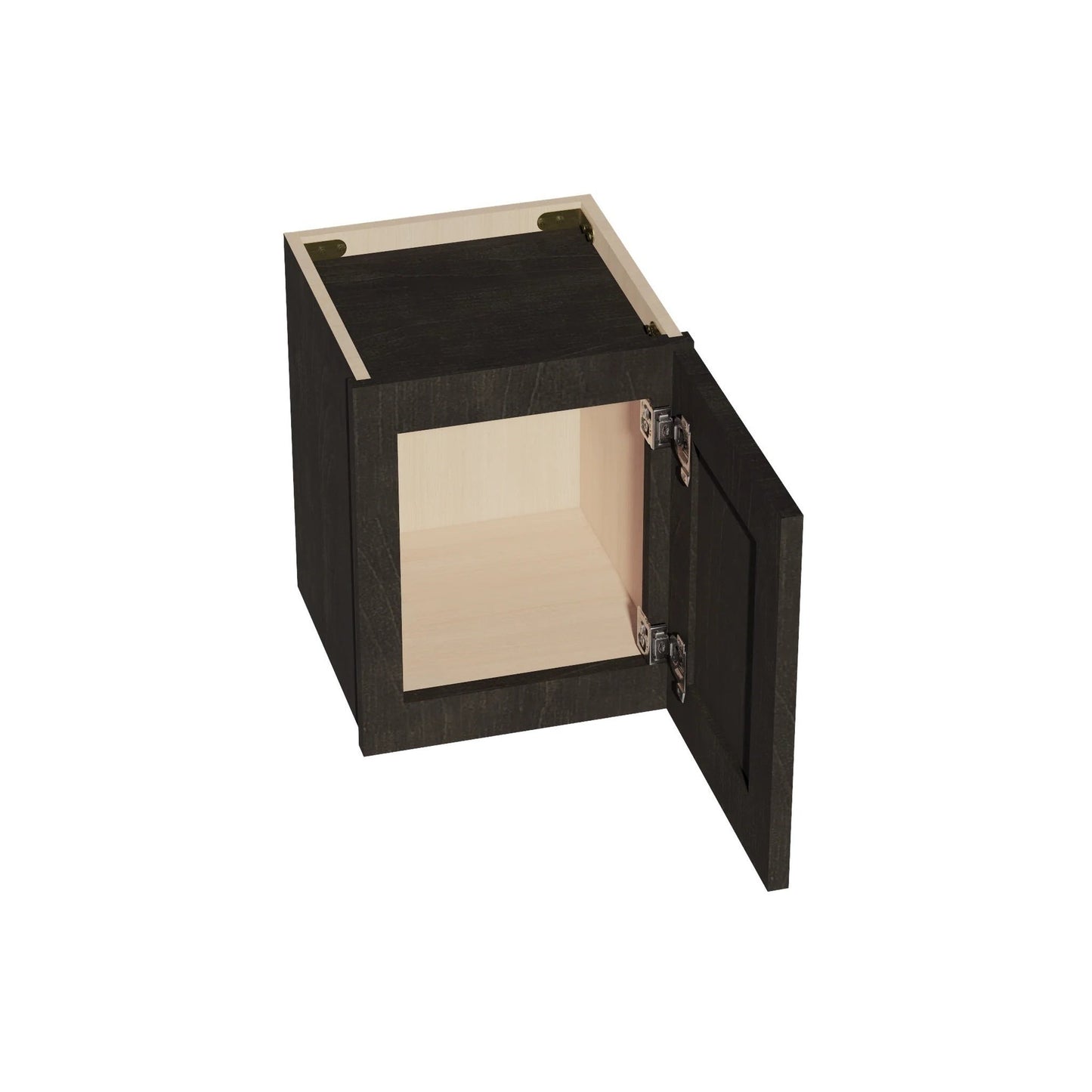 Shaker Bridge Wall Cabinet 12" (W1215) · Ardelle - Charcoal - Interior