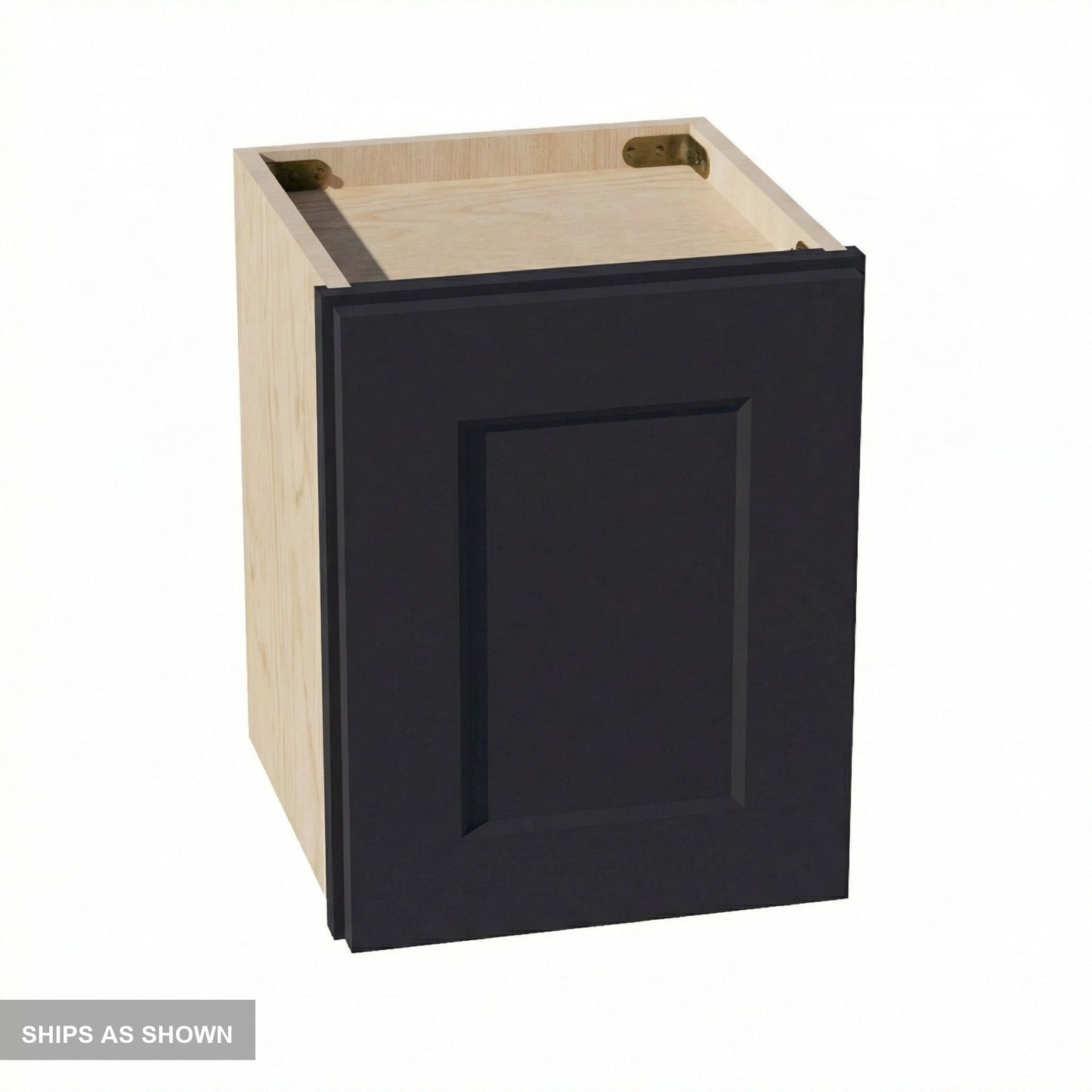 Shaker Bridge Wall Cabinet 12" (W1215) · Ardelle - Ebony - Flat Pack