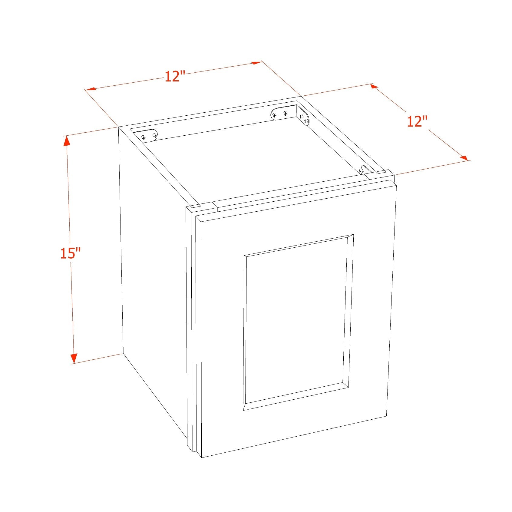 Shaker Bridge Wall Cabinet 12" (W1215) · Tallis