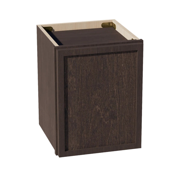 Slim Shaker Bridge Wall Cabinet 12" (W1215) · Slim - Mocha - Hero