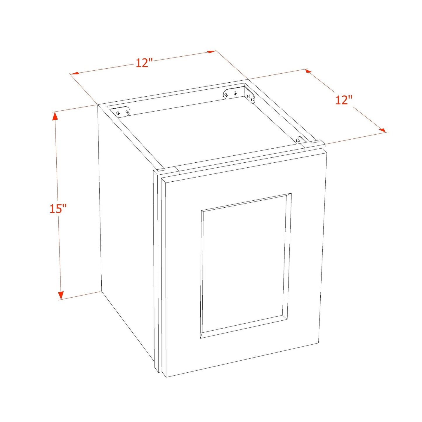 Quik Cabinets W1215GD Tallis Swan White - Dimensions