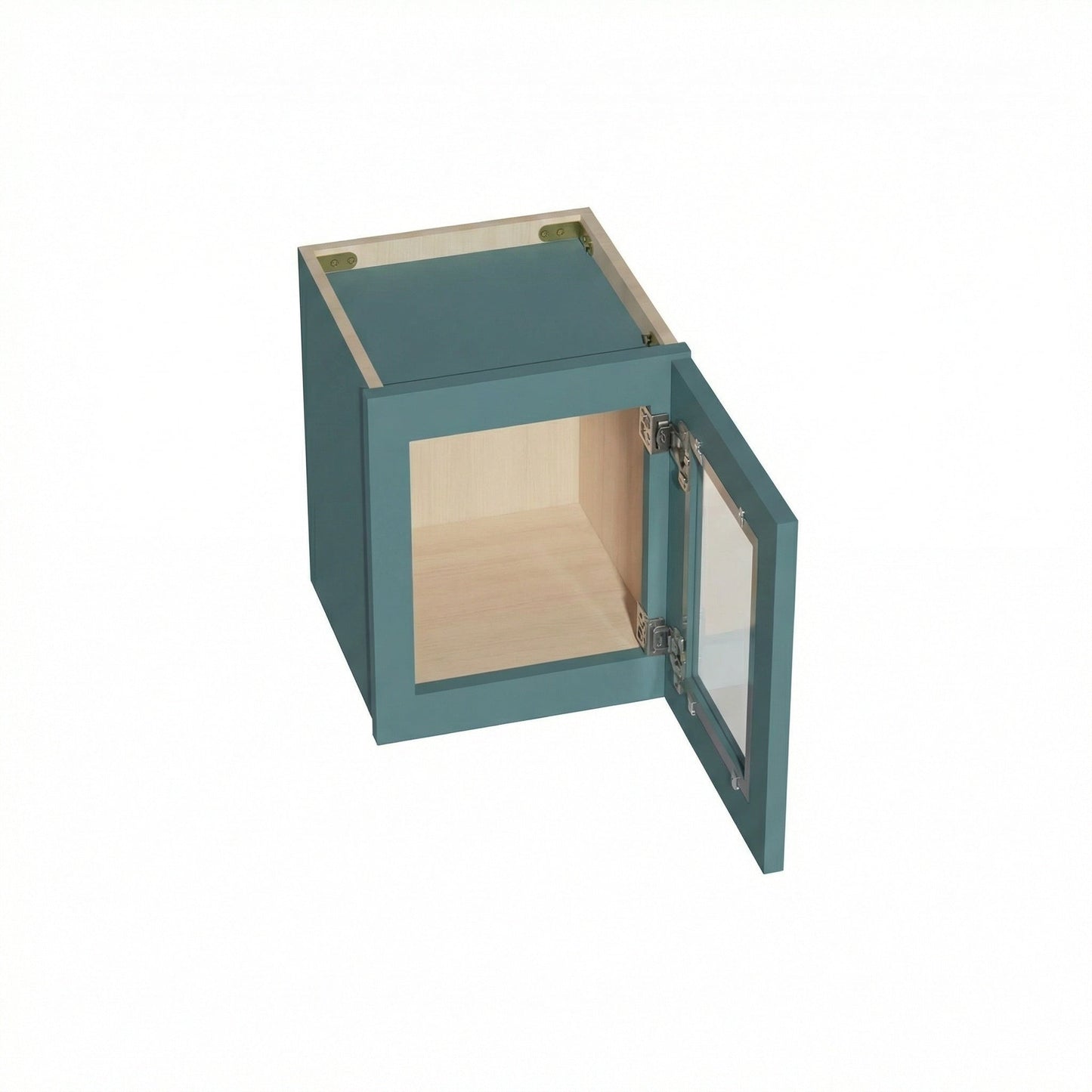Shaker Bridge Wall Cabinet 12" (W1215GD) · Tallis - Fairy Green - Interior