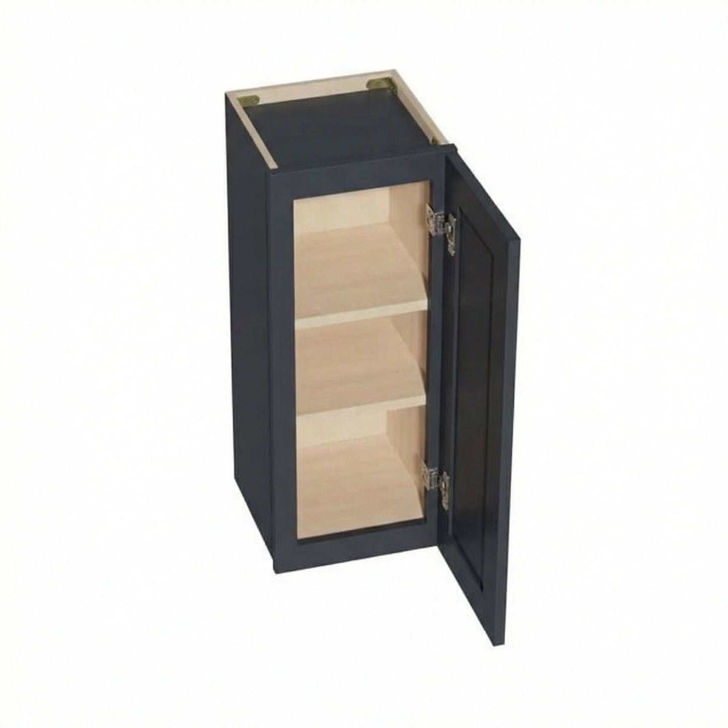 Shaker Wall Cabinet 12" (W1230) · Ardelle - Ebony - Interior