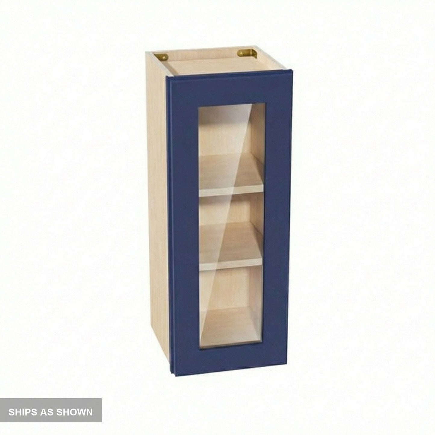 Shaker Glass Door Wall Cabinet 12" (W1230GD) · Ardelle - Blue - Flat Pack