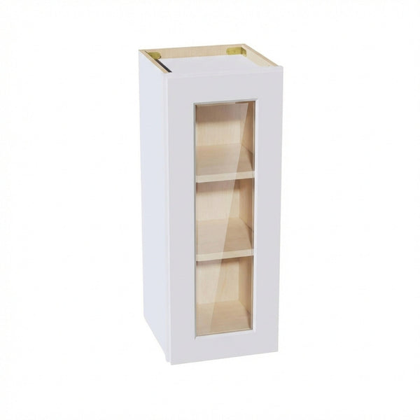 Shaker Glass Door Wall Cabinet 12" (W1230GD) · Ardelle - White - Hero