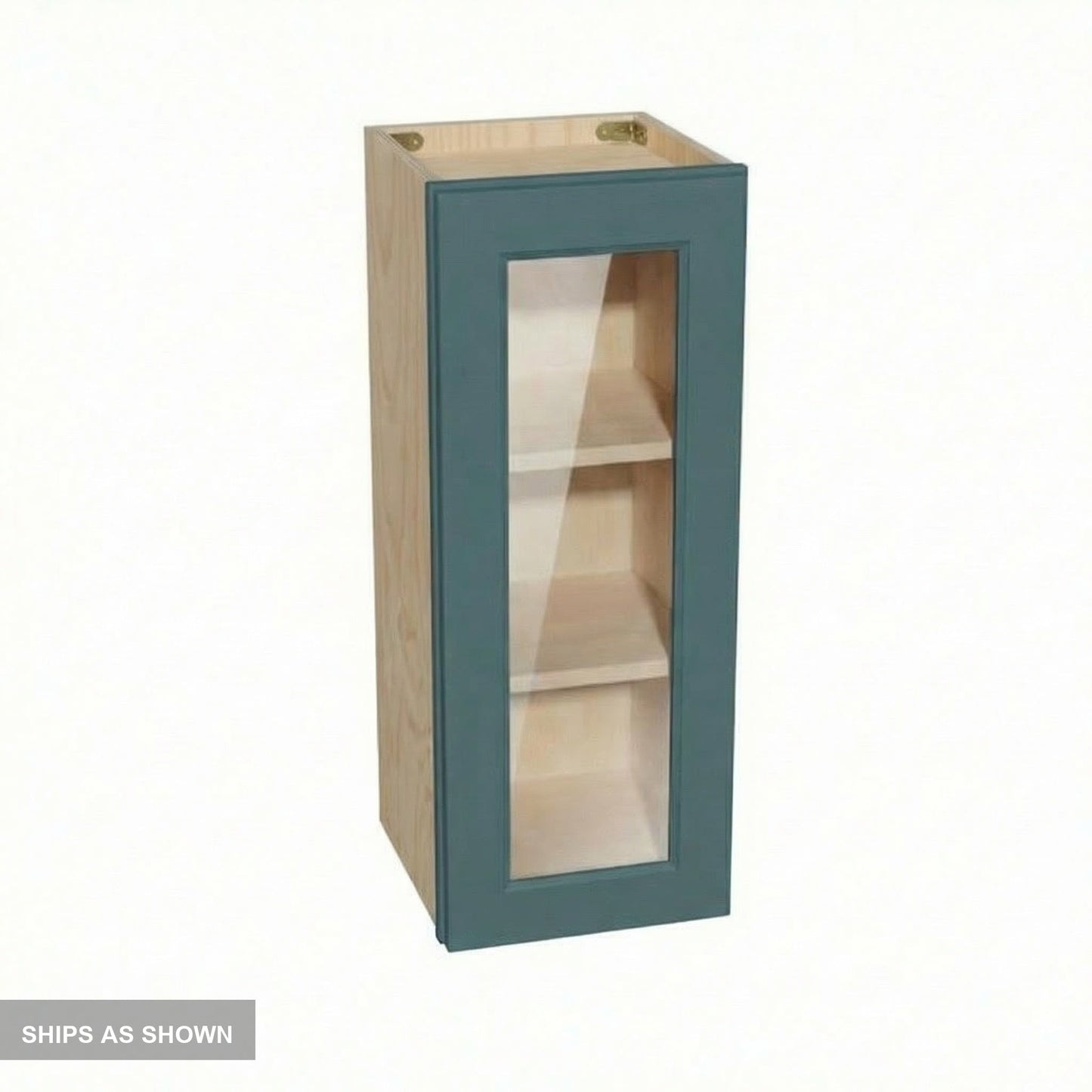 Shaker Glass Door Wall Cabinet 12" (W1230GD) · Tallis - Fairy Green - Flat Pack