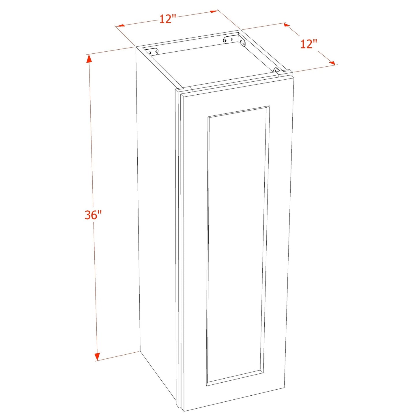 Quik Cabinets W1236 Slim Mocha - Dimensions