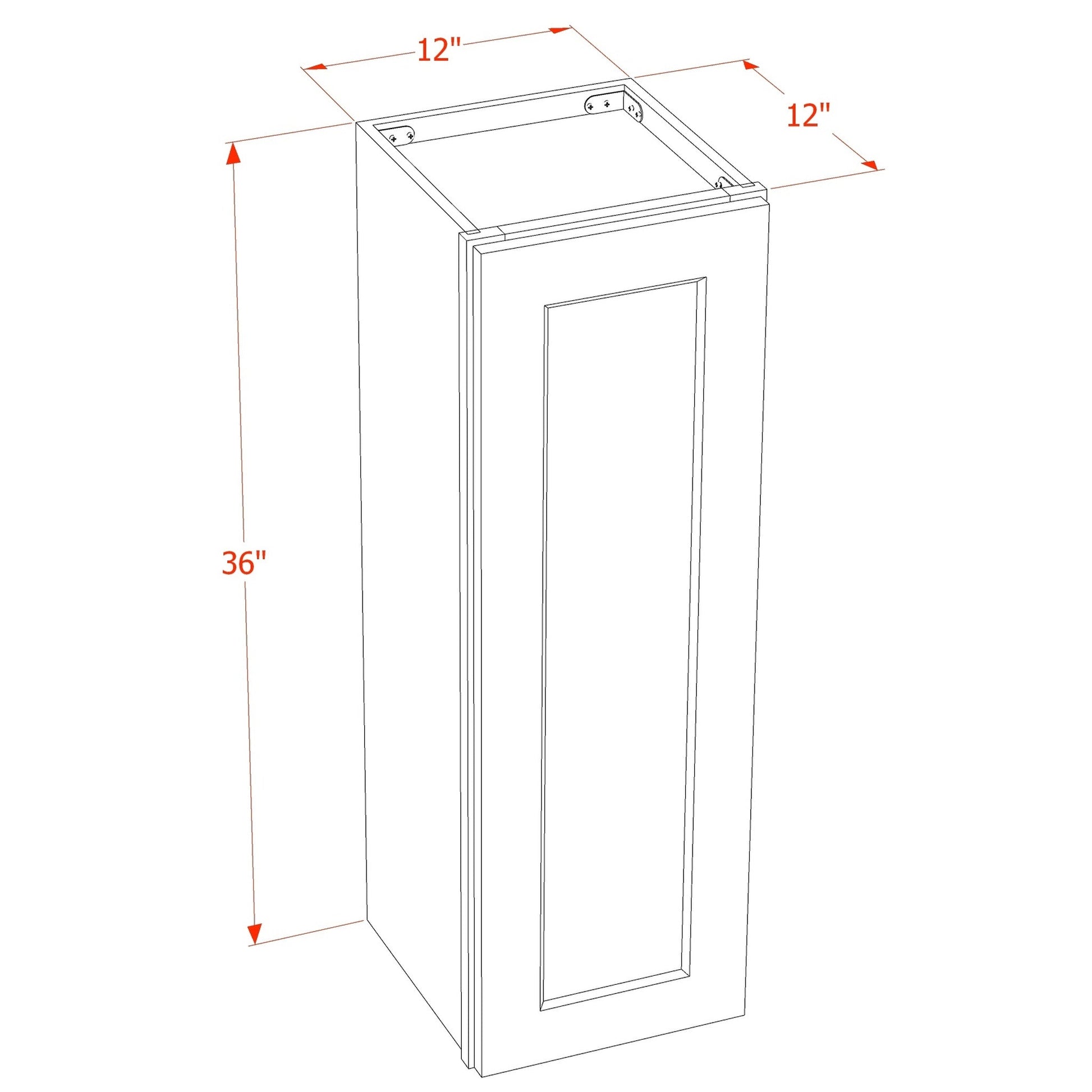 Slim Shaker Wall Cabinet 12" (W1236) · Slim