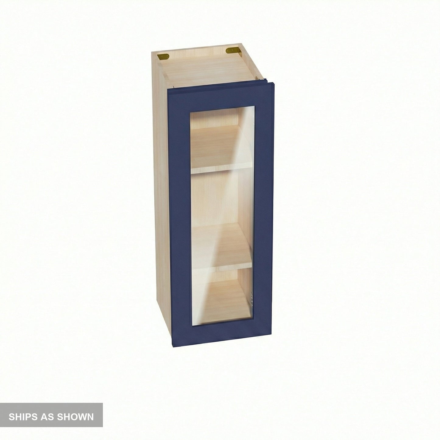 Shaker Glass Door Wall Cabinet 12" (W1236GD) · Ardelle - Blue - Flat Pack