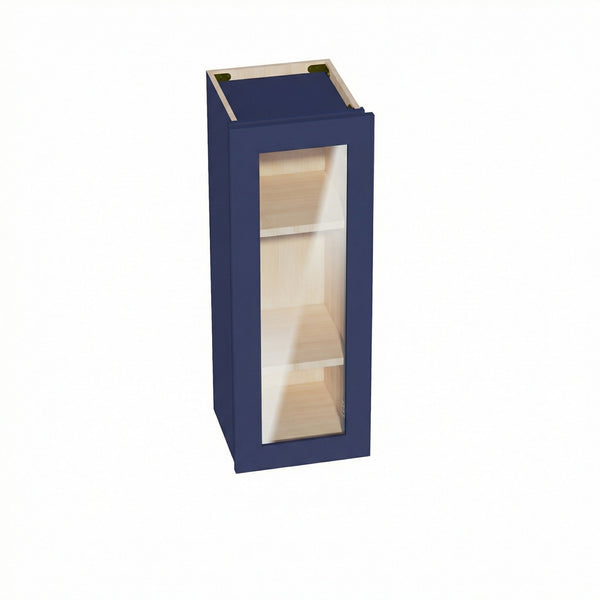 Shaker Glass Door Wall Cabinet 12" (W1236GD) · Ardelle - Blue - Hero