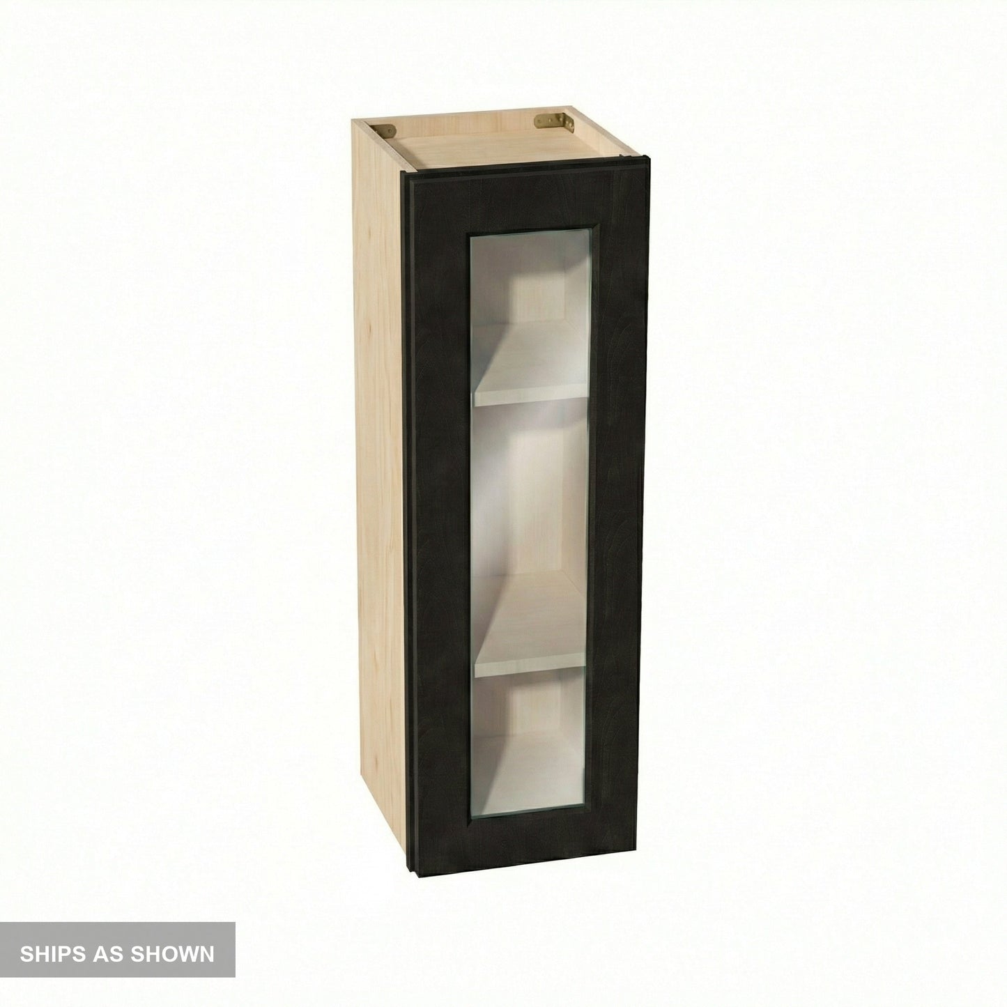 Shaker Glass Door Wall Cabinet 12" (W1236GD) · Ardelle - Charcoal - Flat Pack