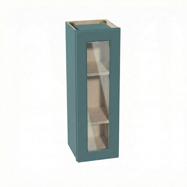 Shaker Glass Door Wall Cabinet 12" (W1236GD) · Tallis - Fairy Green - Hero