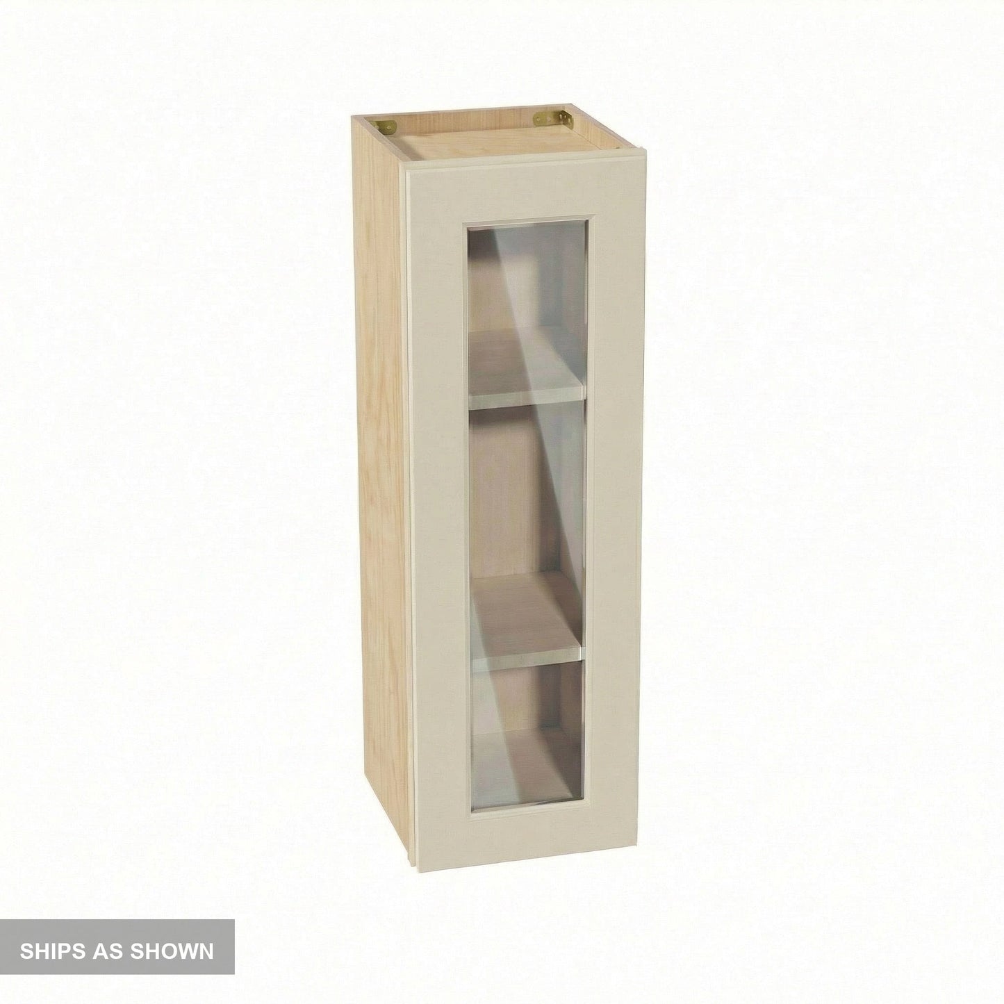 Shaker Glass Door Wall Cabinet 12" (W1236GD) · Tallis - Swan White - Flat Pack