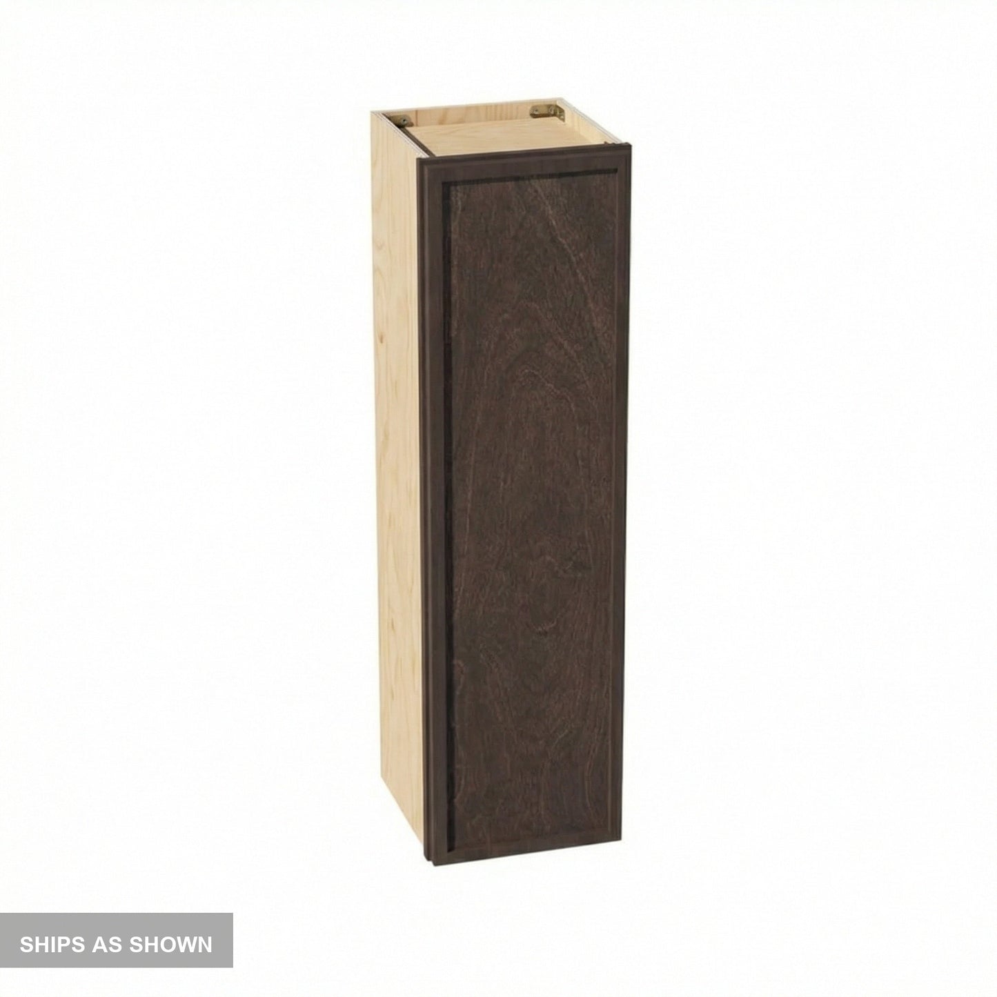 Slim Shaker Wall Cabinet 12" (W1242) · Slim - Mocha - Flat Pack