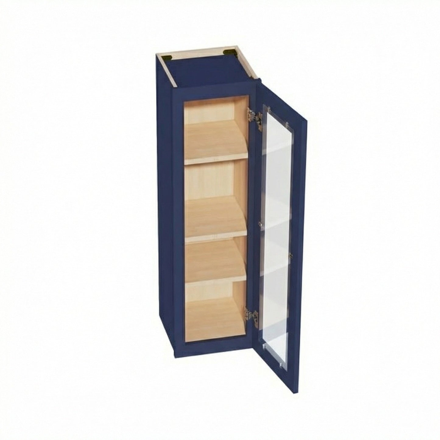 Shaker Glass Door Wall Cabinet 12" (W1242GD) · Ardelle - Blue - Interior
