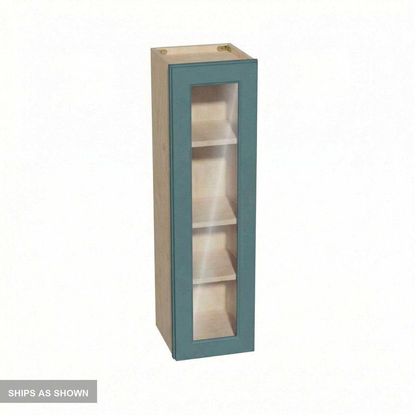 Shaker Glass Door Wall Cabinet 12" (W1242GD) · Tallis - Fairy Green - Flat Pack