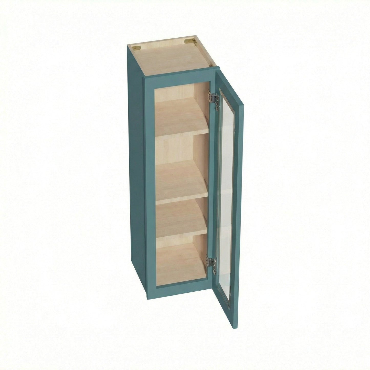 Shaker Glass Door Wall Cabinet 12" (W1242GD) · Tallis - Fairy Green - Interior