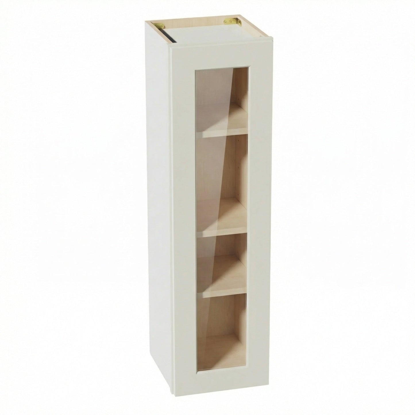 Shaker Glass Door Wall Cabinet 12" (W1242GD) · Tallis - Swan White - Hero