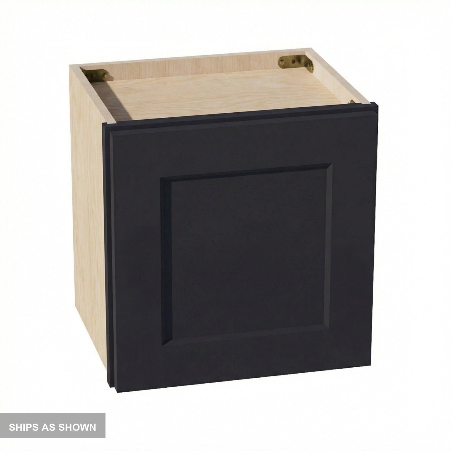 Shaker Bridge Wall Cabinet 15" (W1515) · Ardelle - Ebony - Flat Pack