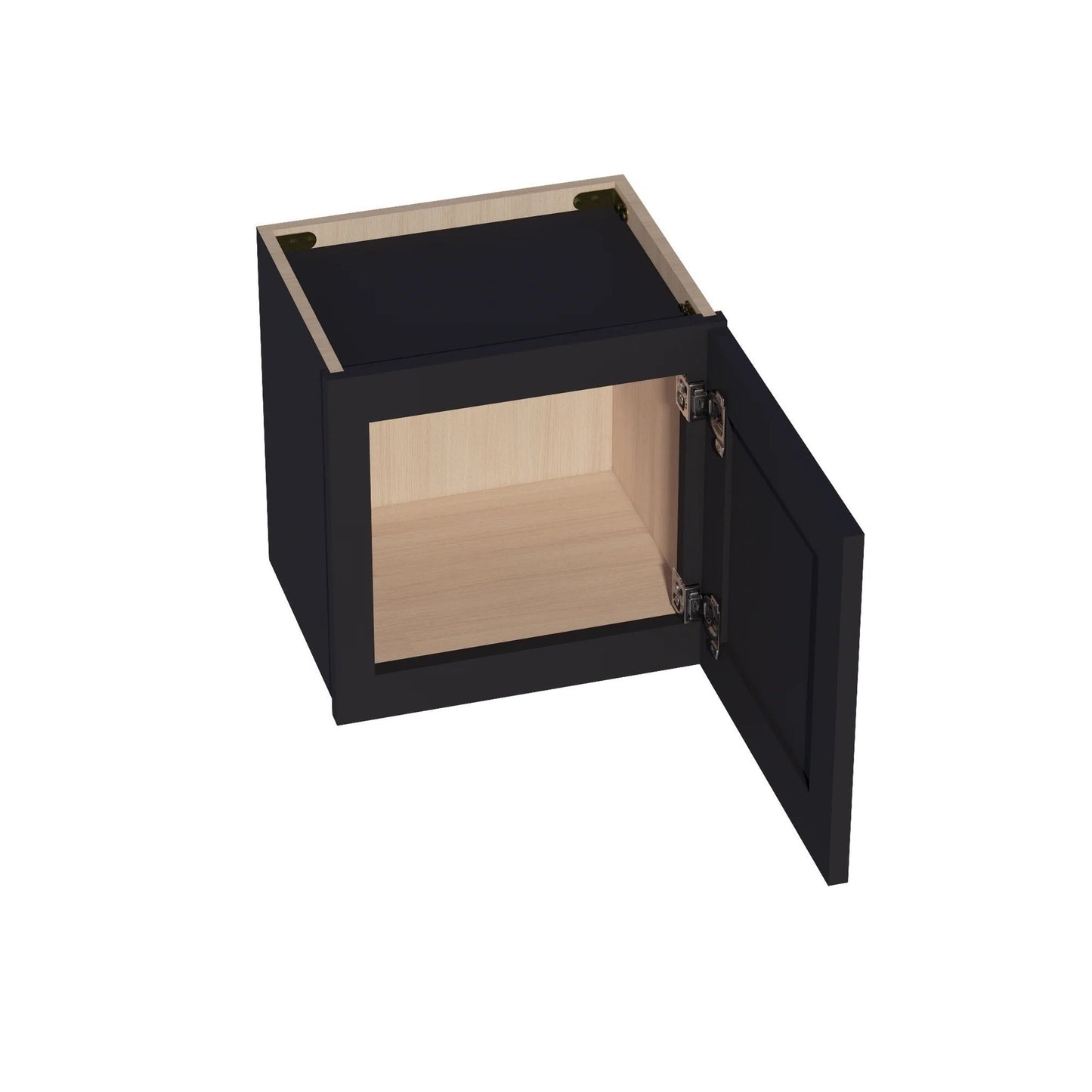 Shaker Bridge Wall Cabinet 15" (W1515) · Ardelle - Ebony - Interior