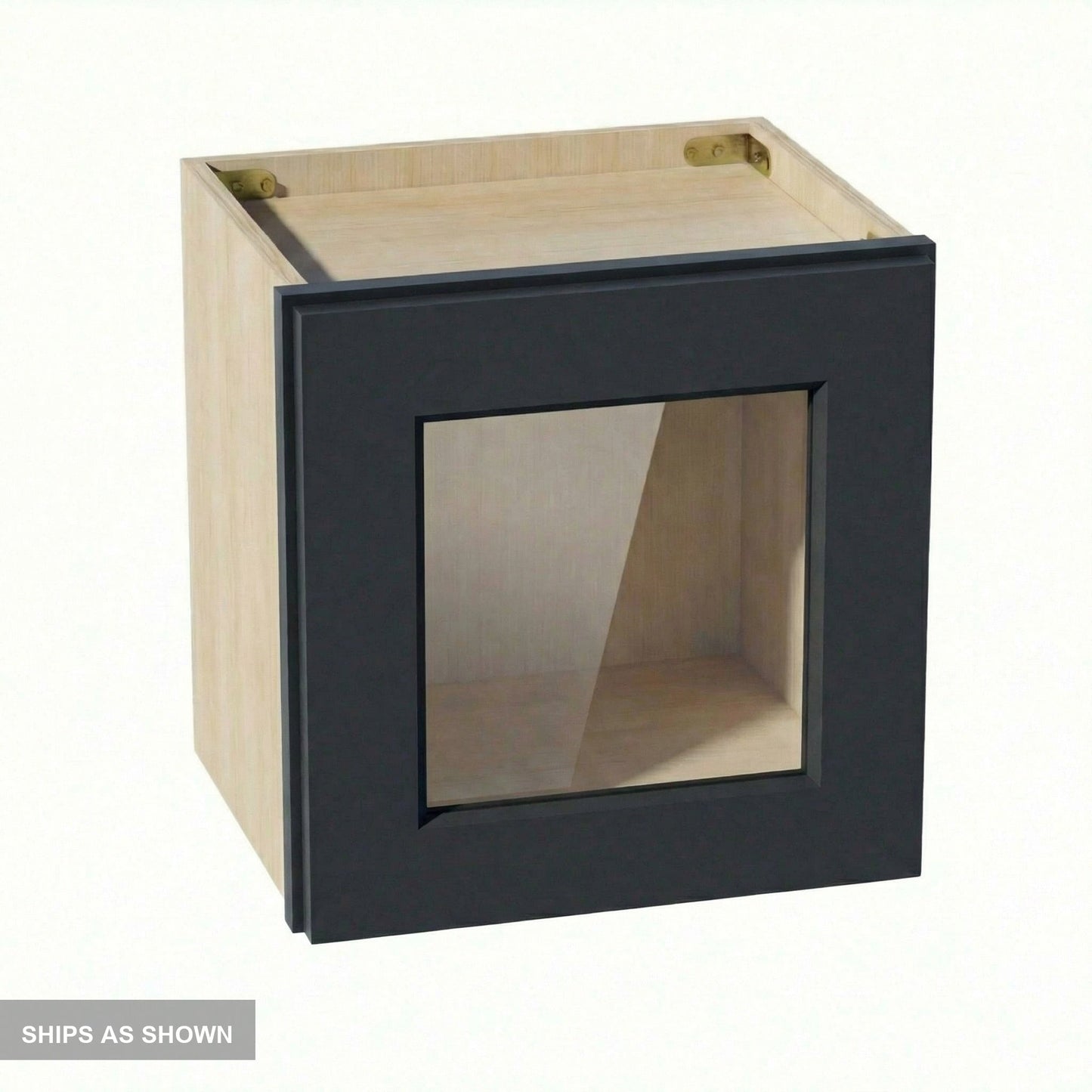 Shaker Bridge Wall Cabinet 15" (W1515GD) · Ardelle - Ebony - Flat Pack
