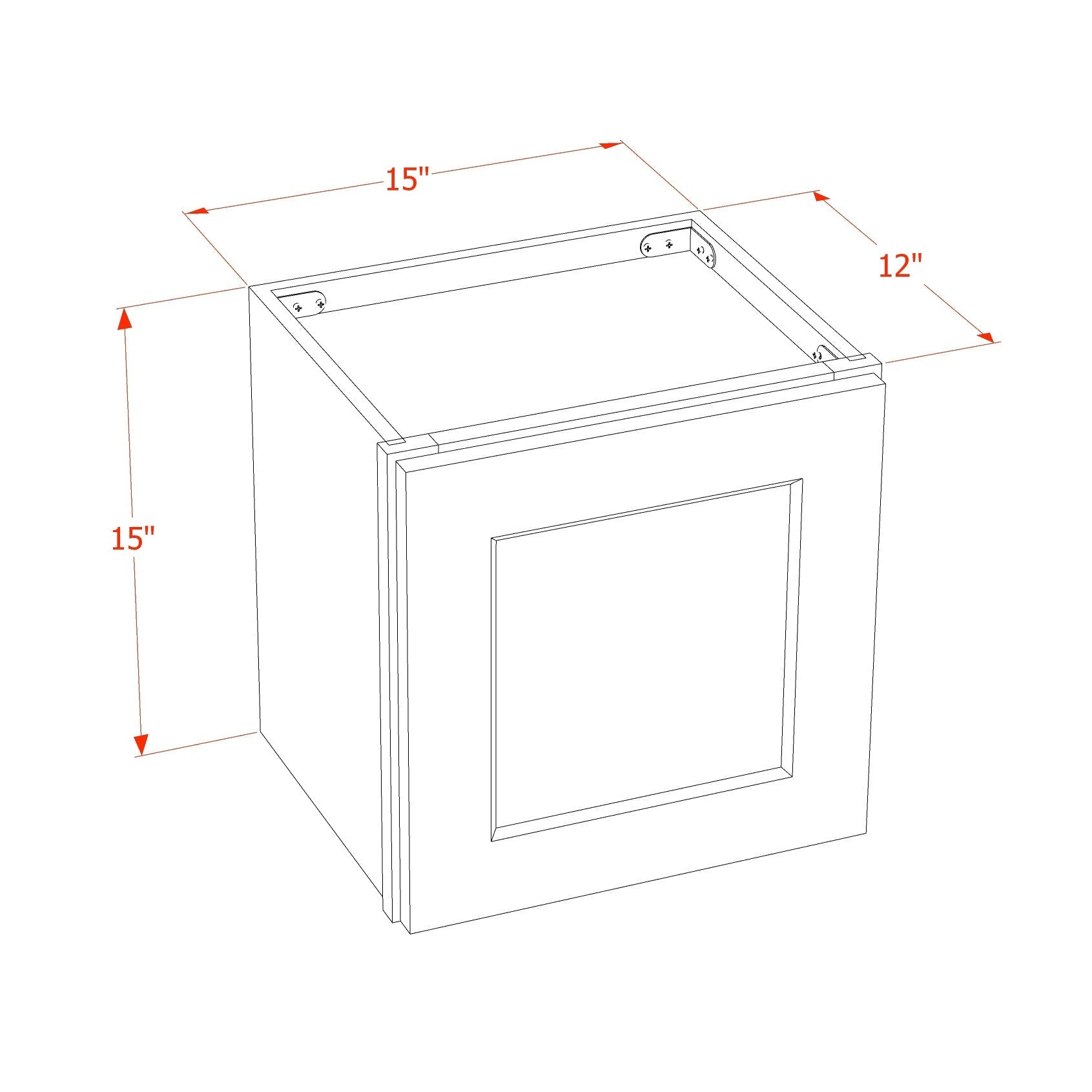 Shaker Bridge Wall Cabinet 15" (W1515GD) · Ardelle