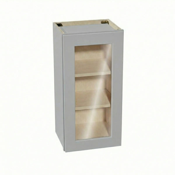 Shaker Glass Door Wall Cabinet 15" (W1530GD) · Ardelle - Ash - Hero