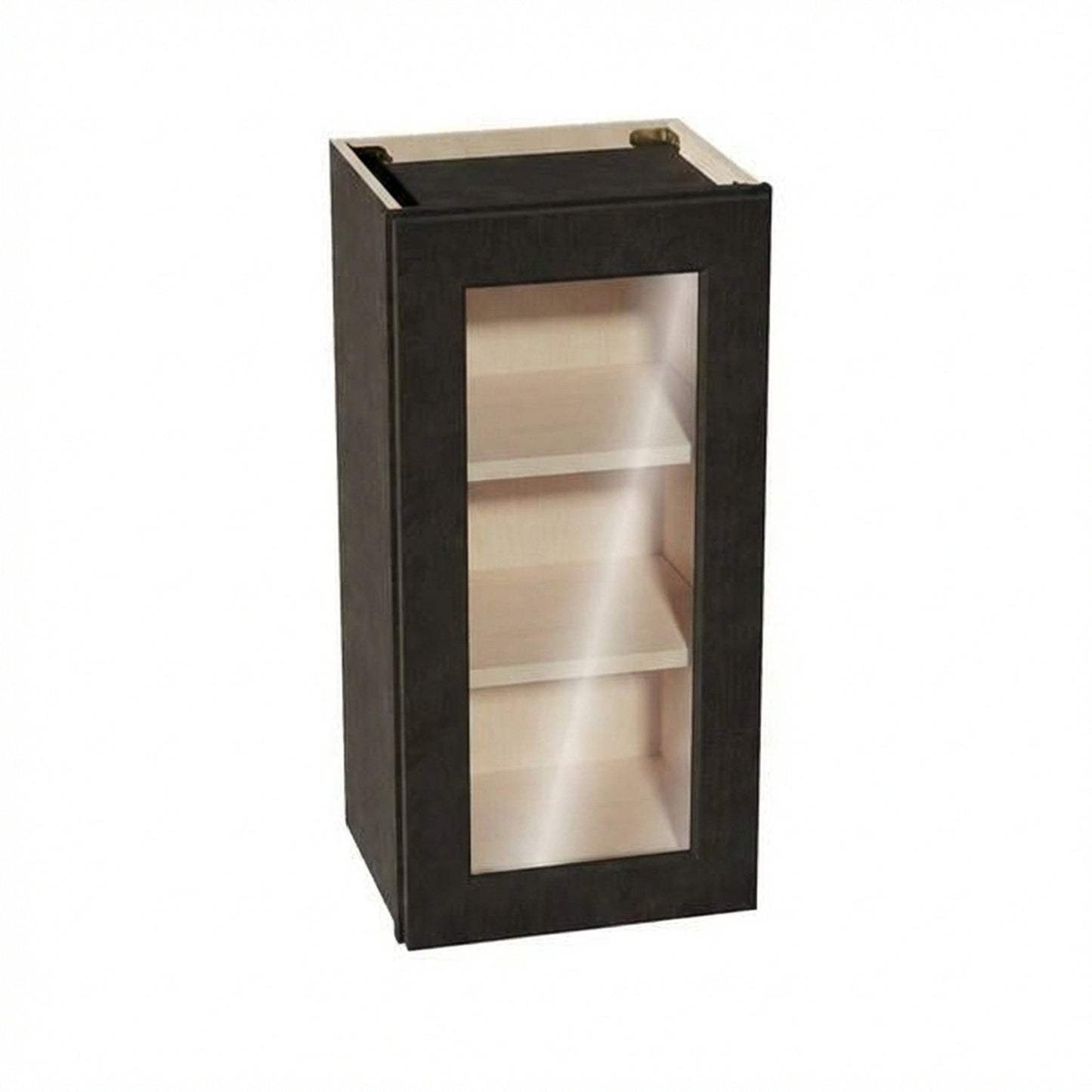 Shaker Glass Door Wall Cabinet 15" (W1530GD) · Ardelle - Charcoal - Hero