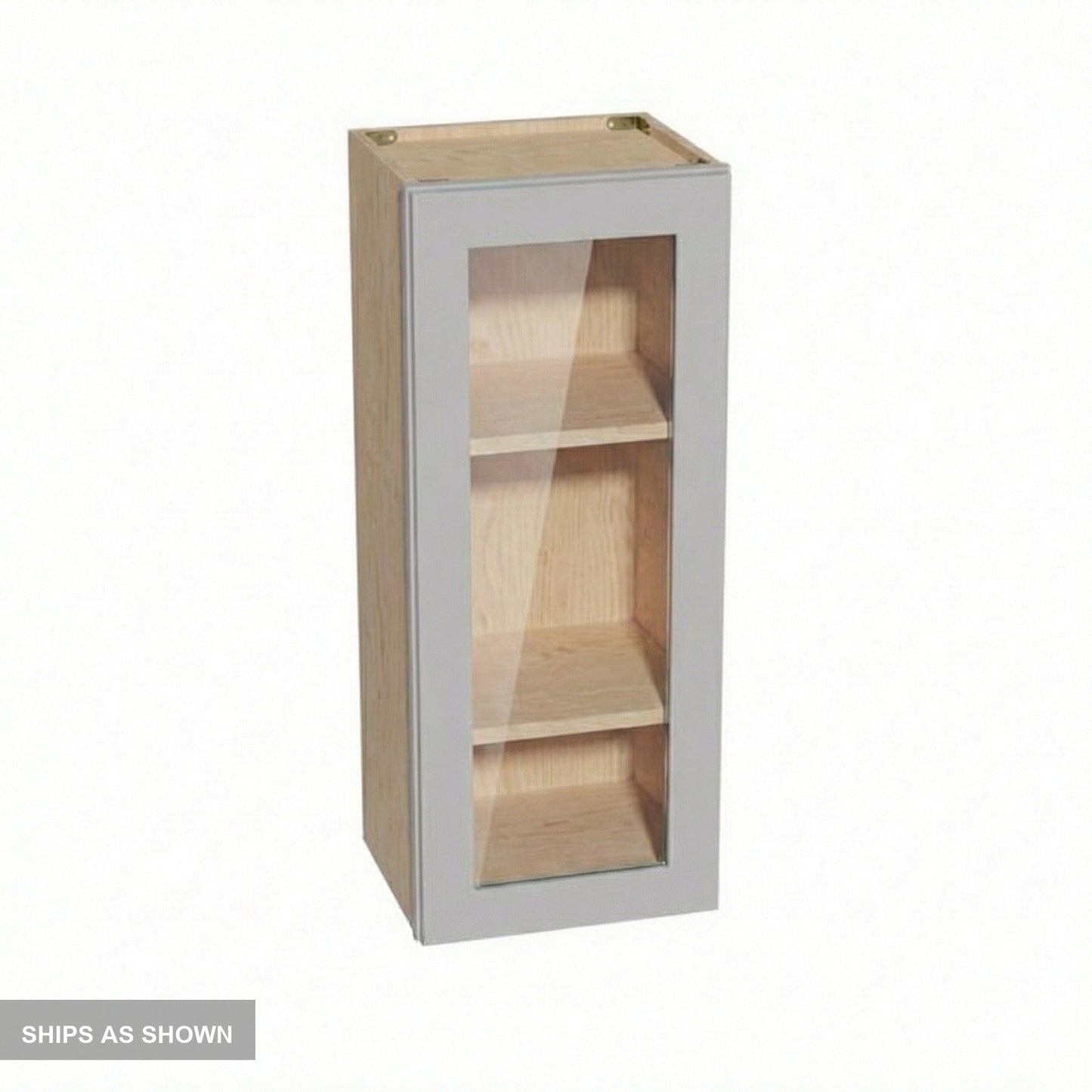 Shaker Glass Door Wall Cabinet 15" (W1536GD) · Ardelle - Ash - Flat Pack