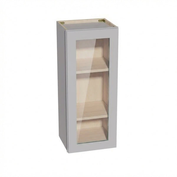 Shaker Glass Door Wall Cabinet 15" (W1536GD) · Ardelle - Ash - Hero