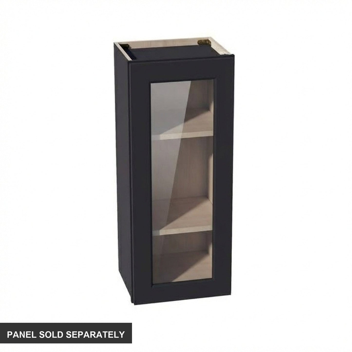 Shaker Glass Door Wall Cabinet 15" (W1536GD) · Ardelle - Ebony - Product