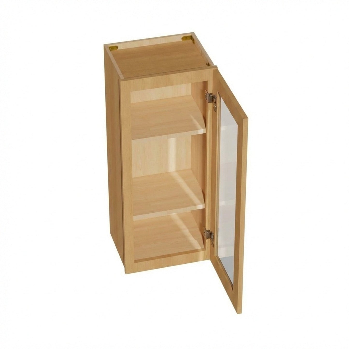 Shaker Glass Door Wall Cabinet 15" (W1536GD) · Ardelle - Timber - Interior