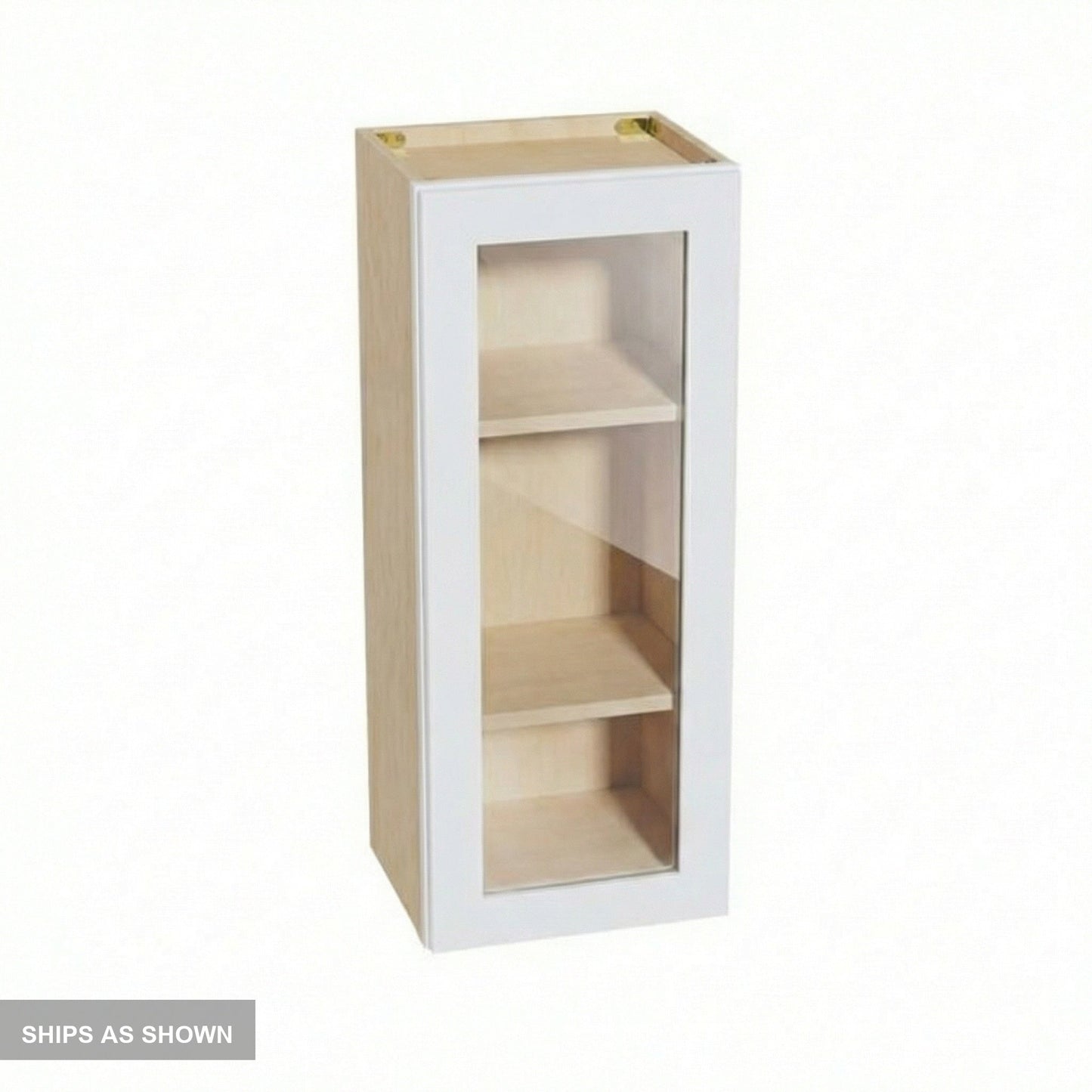 Shaker Glass Door Wall Cabinet 15" (W1536GD) · Ardelle - White - Flat Pack