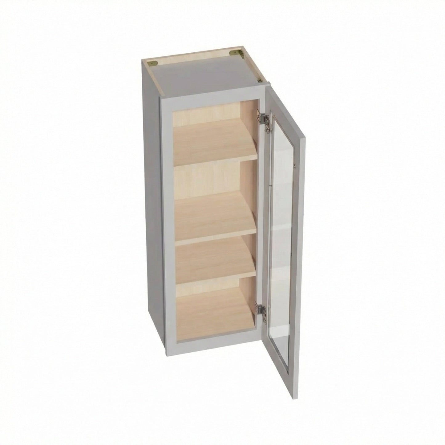 Shaker Glass Door Wall Cabinet 15" (W1542GD) · Ardelle - Ash - Interior
