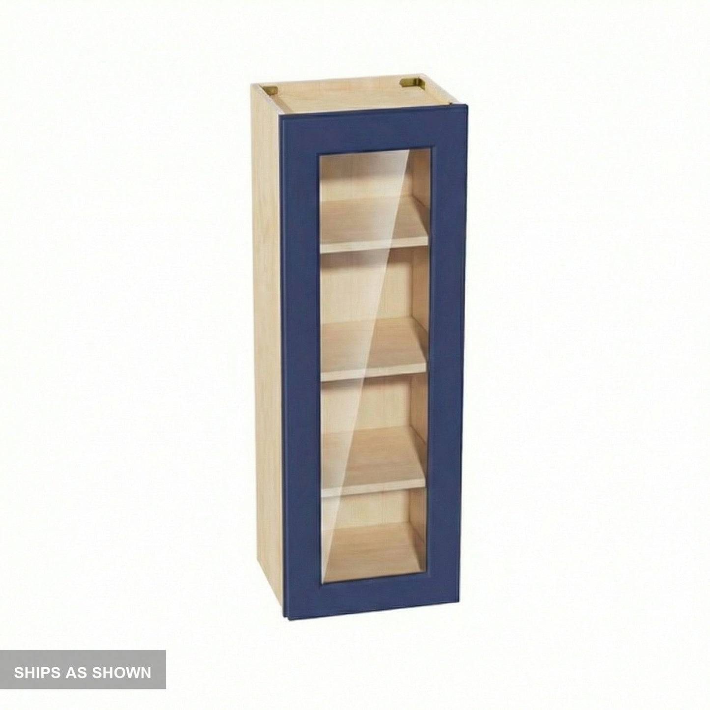 Shaker Glass Door Wall Cabinet 15" (W1542GD) · Ardelle - Blue - Flat Pack