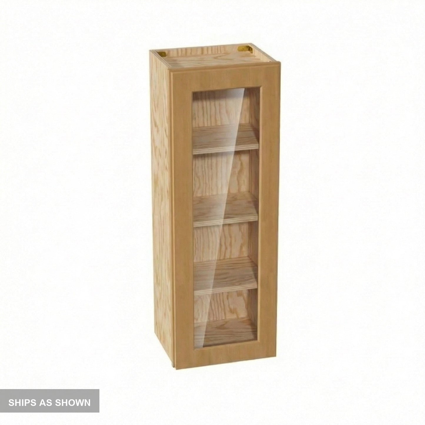 Shaker Glass Door Wall Cabinet 15" (W1542GD) · Ardelle - Timber - Flat Pack