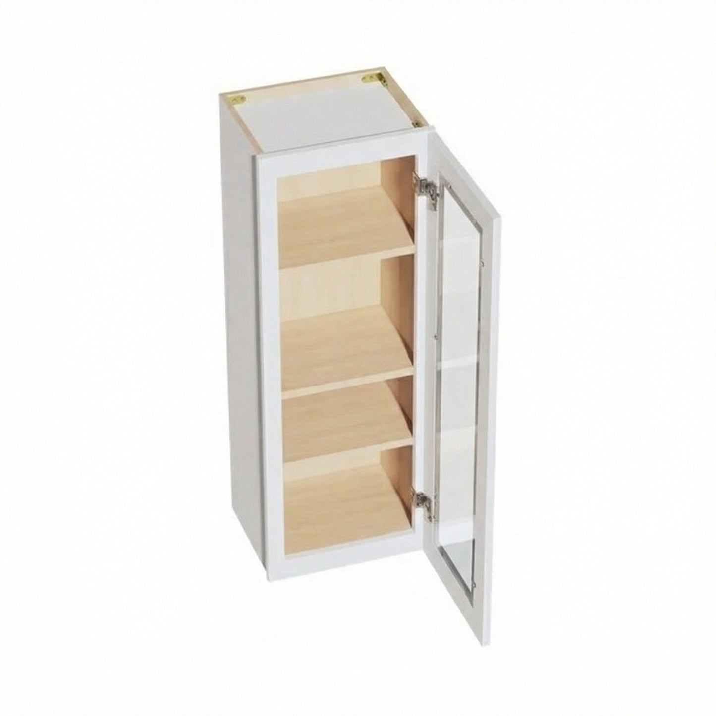 Shaker Glass Door Wall Cabinet 15" (W1542GD) · Ardelle - White - Interior