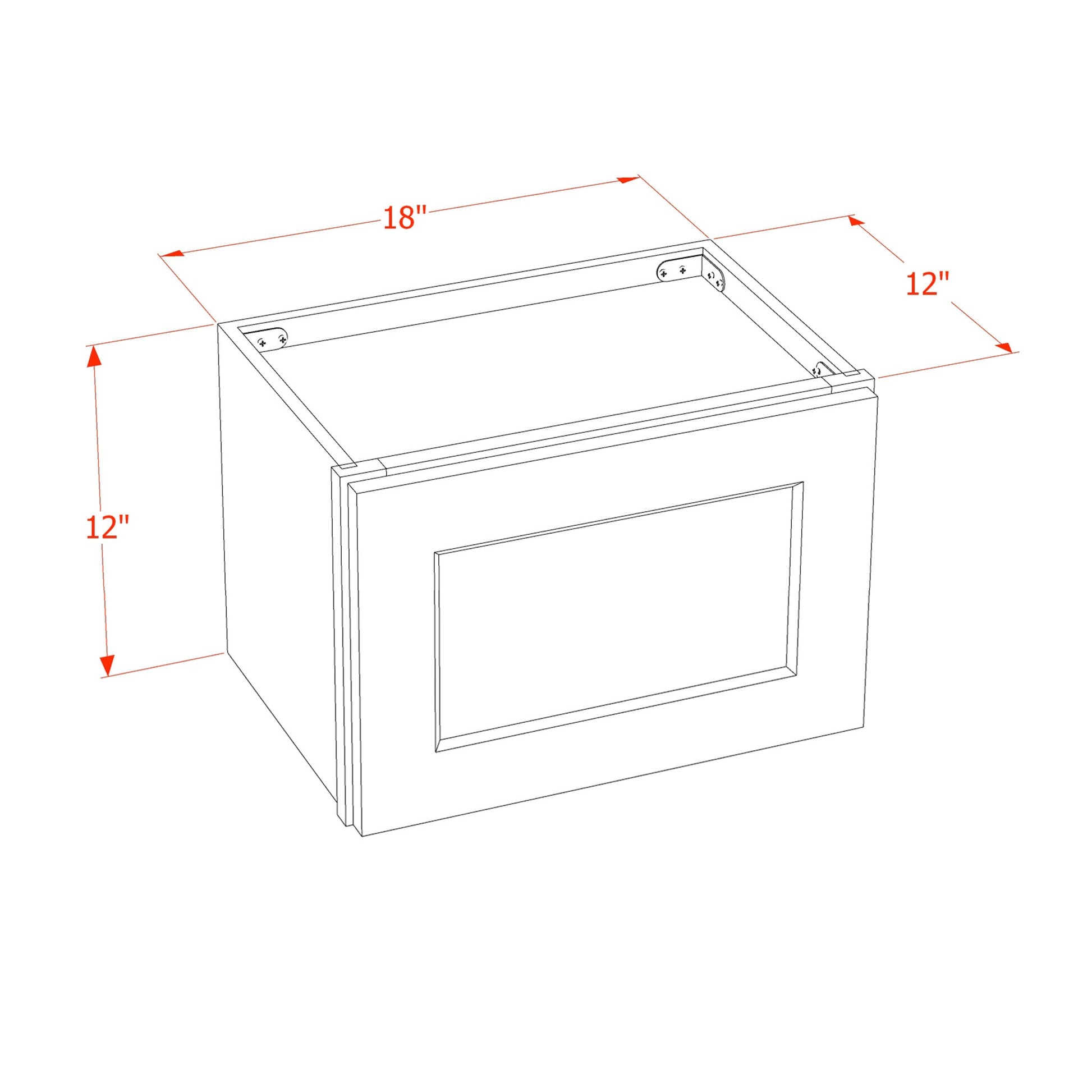 Slim Shaker Bridge Wall Cabinet 18" (W1812) · Slim