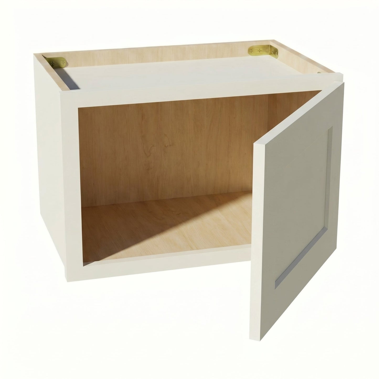 Shaker Bridge Wall Cabinet 18" (W1812) · Tallis - Swan White - Interior