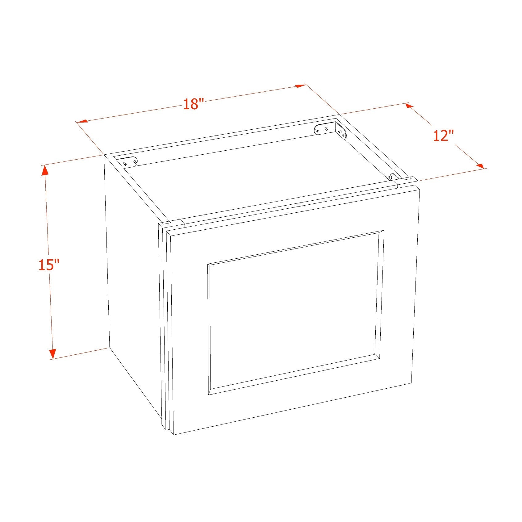 Shaker Bridge Wall Cabinet 18" (W1815GD) · Ardelle
