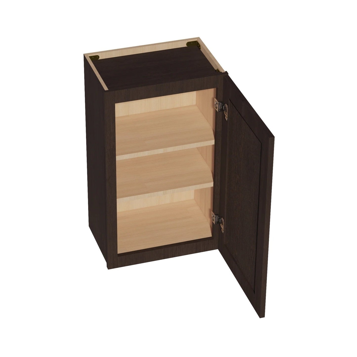 Slim Shaker Wall Cabinet 18" (W1830) · Slim - Mocha - Interior