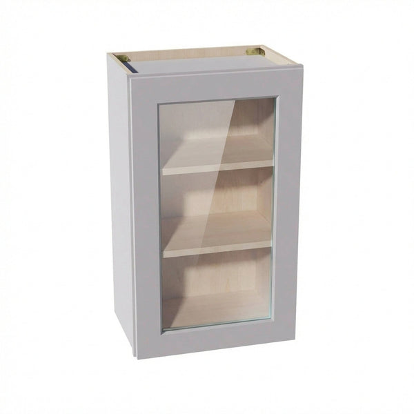 Shaker Glass Door Wall Cabinet 18" (W1830GD) · Ardelle - Ash - Hero