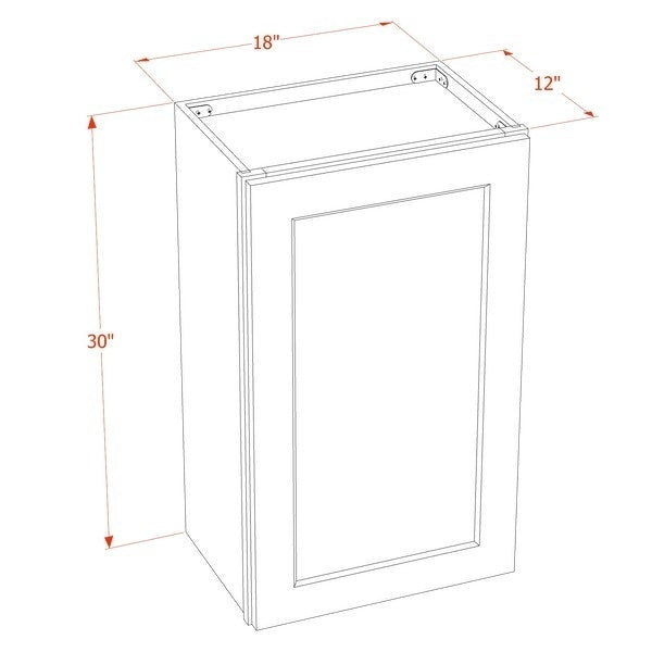 Shaker Glass Door Wall Cabinet 18" (W1830GD) · Ardelle