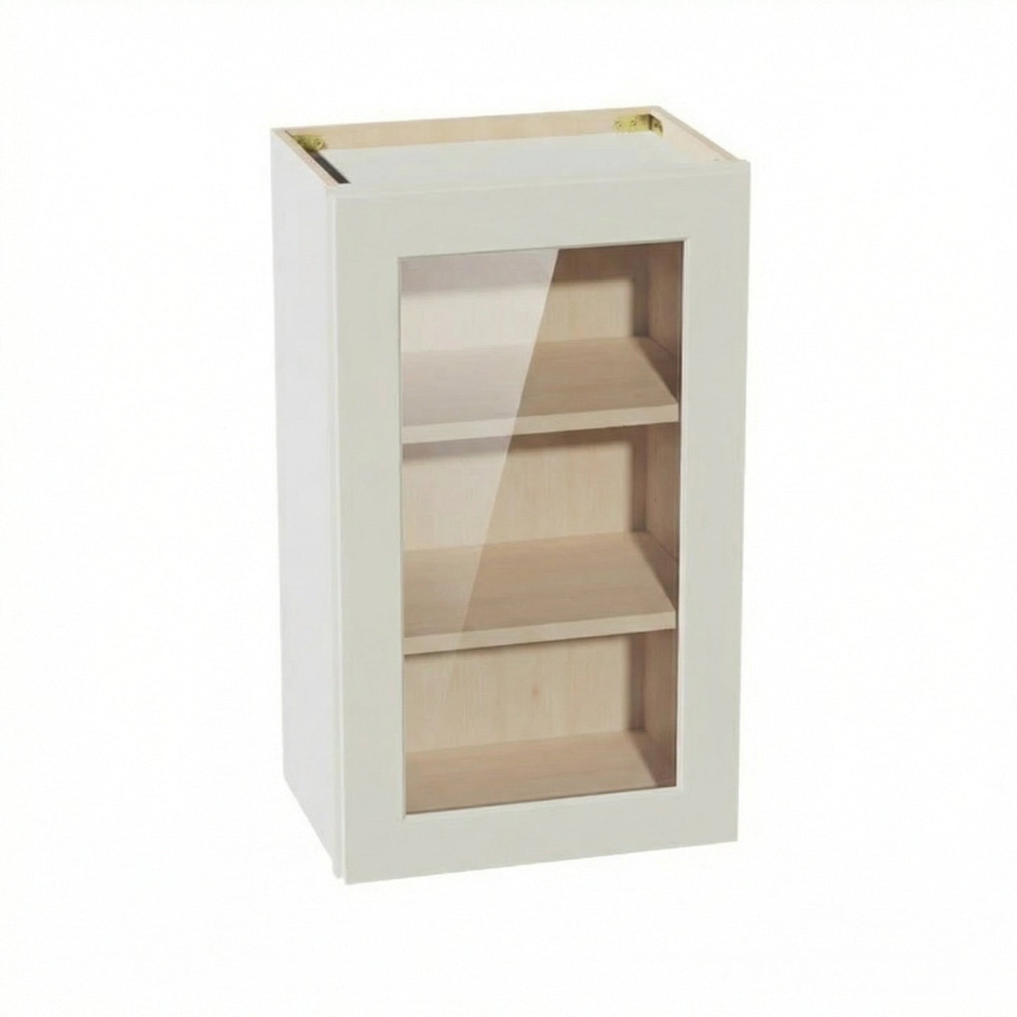 Shaker Glass Door Wall Cabinet 18" (W1830GD) · Tallis - Swan White - Hero