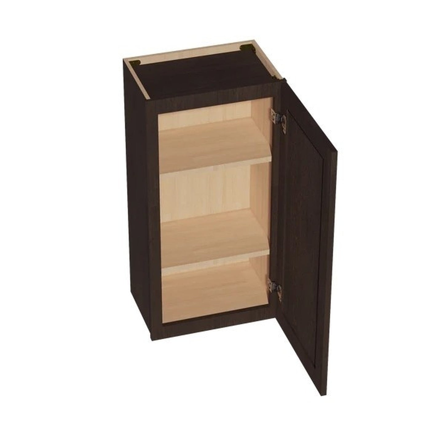Slim Shaker Wall Cabinet 18" (W1836) · Slim - Mocha - Interior
