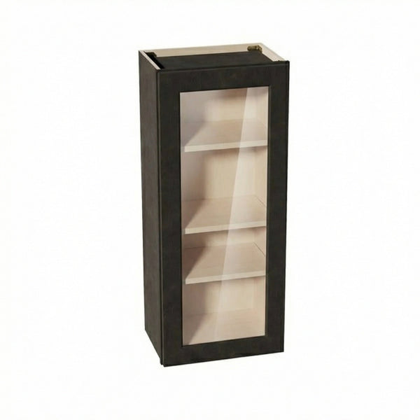 Shaker Glass Door Wall Cabinet 18" (W1842GD) · Ardelle - Charcoal - Hero