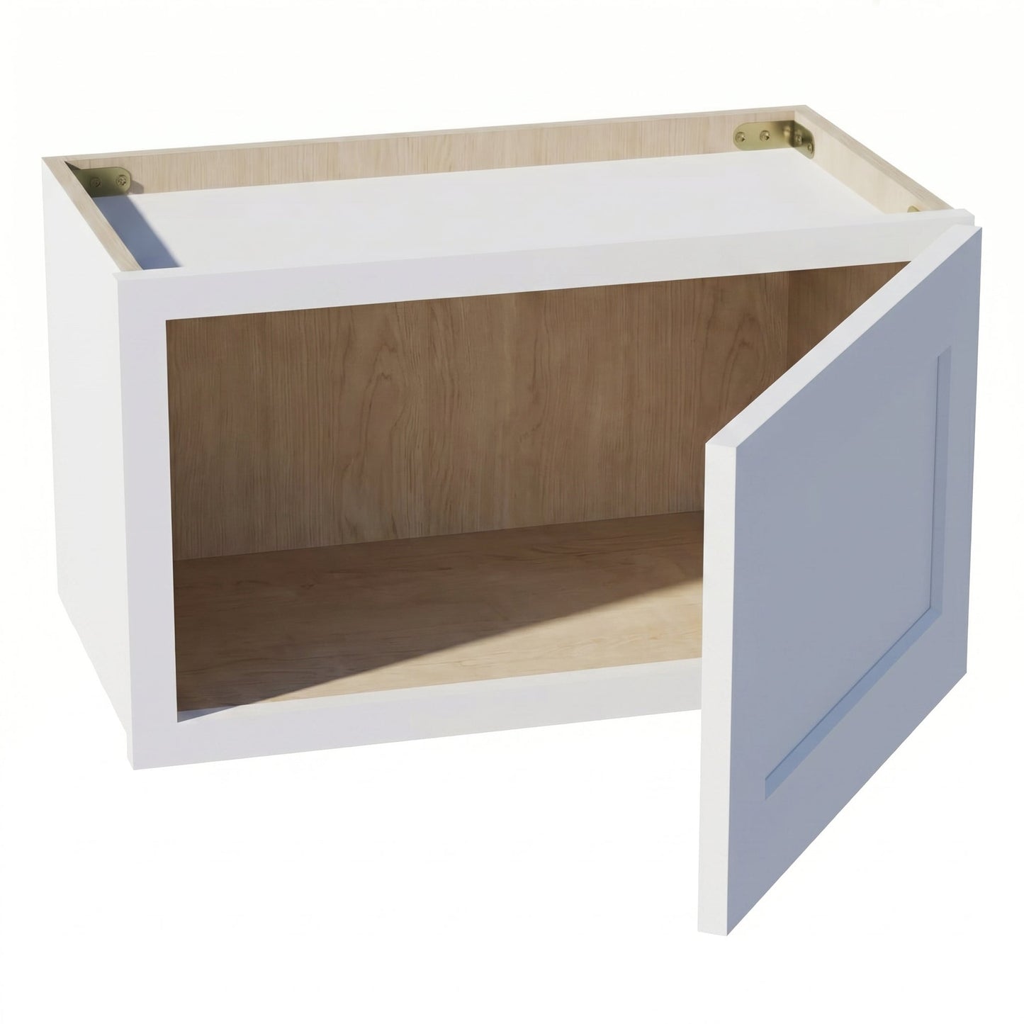 Shaker Bridge Wall Cabinet 21" (W2112) · Ardelle - White - Interior