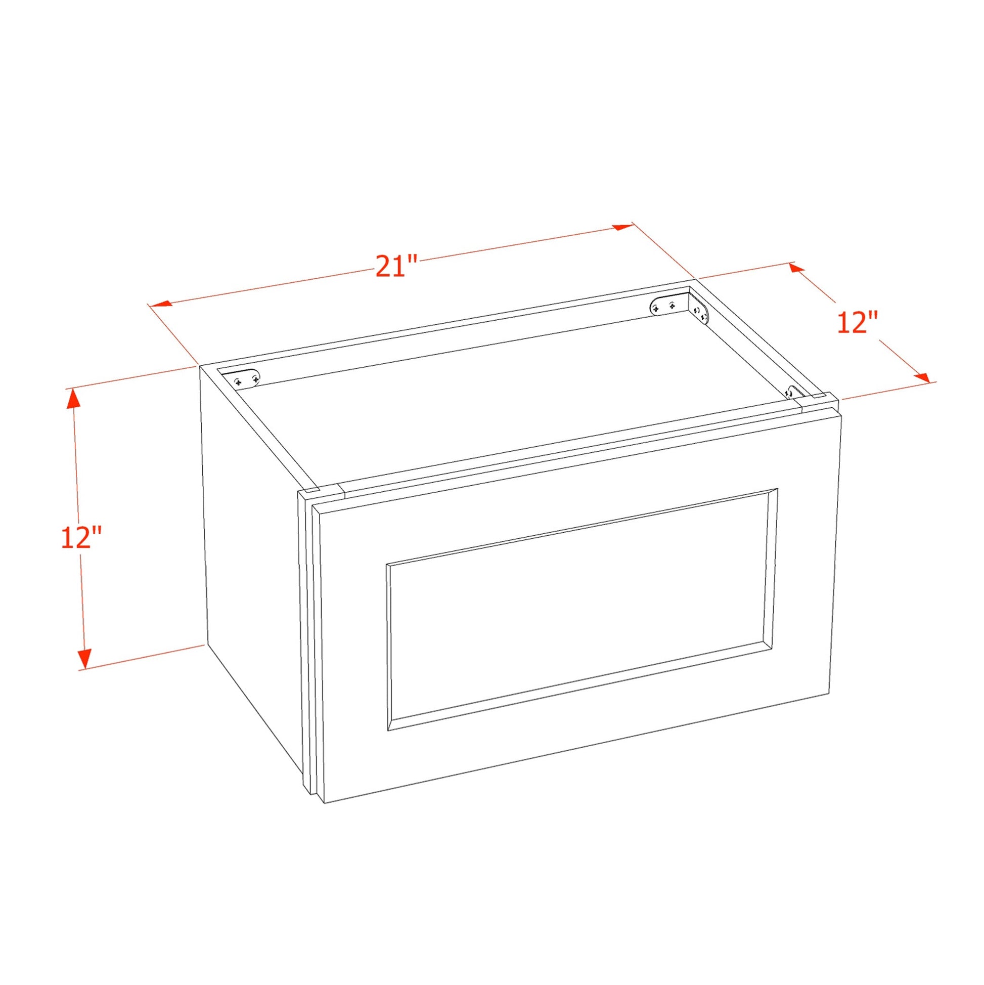Slim Shaker Bridge Wall Cabinet 21" (W2112) · Slim