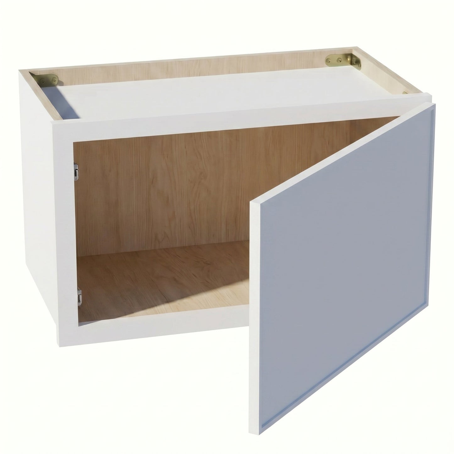 Slim Shaker Bridge Wall Cabinet 21" (W2112) · Slim - Frost - Interior